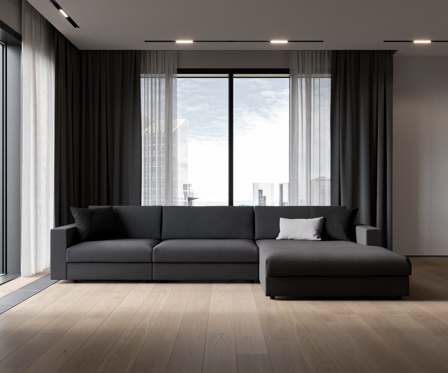 Prostoria Sofa Classic Bezug Tundra 11 Sofaausfuhrung Classic 3 Sitzer Chaiselongue rechts